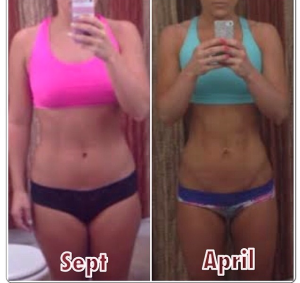 The girl on the left was eating 1200 calories per day, same girl on the right over 2000 calories!!!!! 